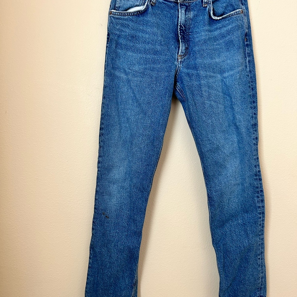 Agolde Blue Straight Jeans
